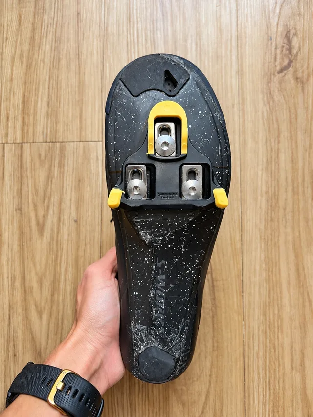 Kufr Shimano SPD-SL na podrážce, první nastavení